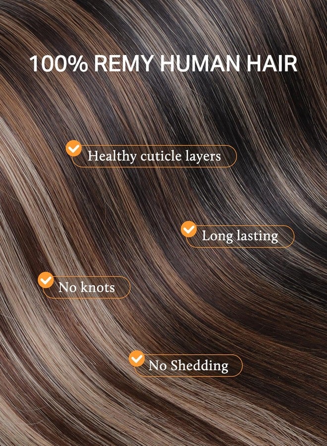 DOORES Weft Hair Extensions Human Hair Seamless Wide Tape, Natural Black to Light Blonde 18 Inch 50g, Invisible Genius Tape in Weft Extensions Remy - Image 5